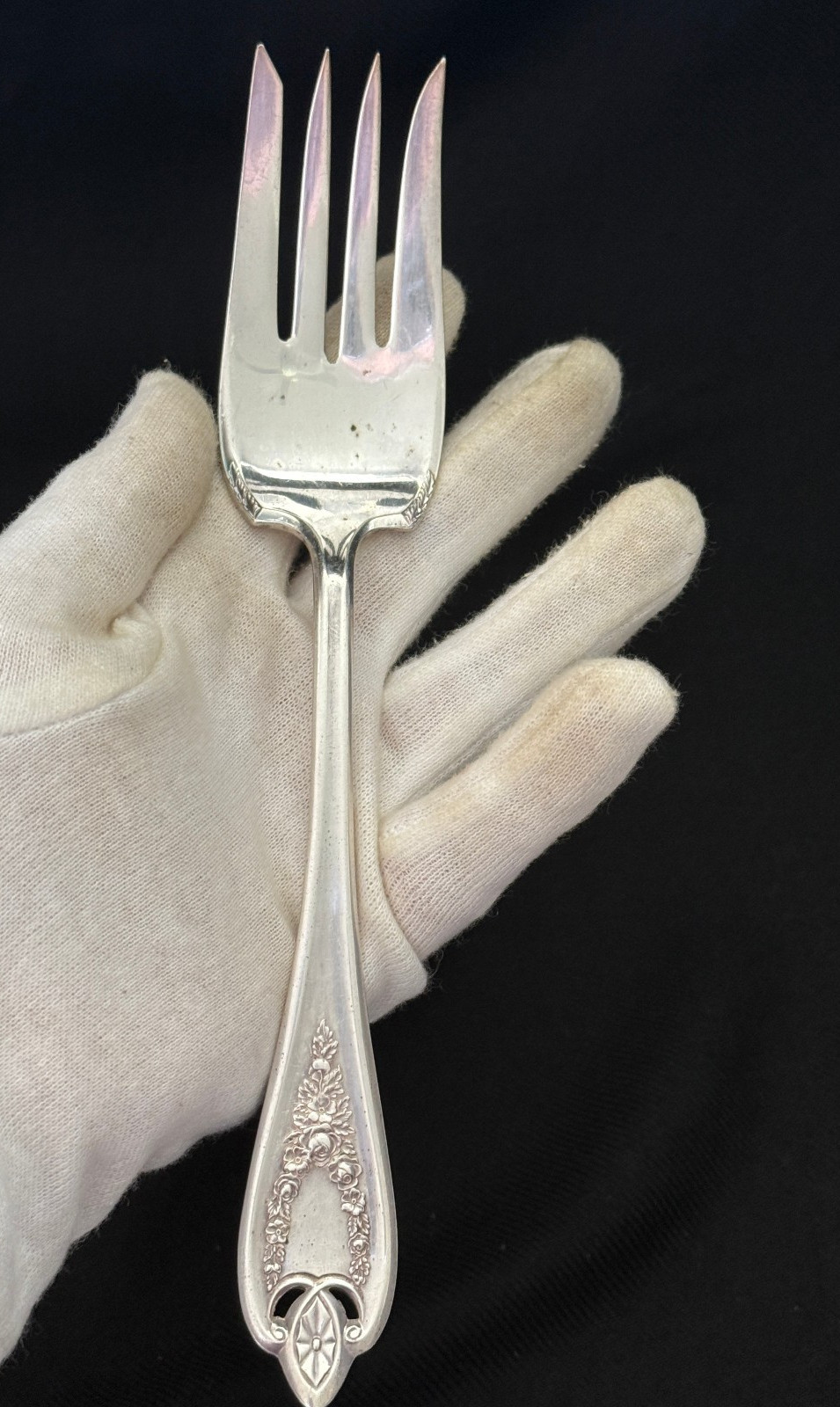 1847 Rogers Bros Old Colony Silverplate Flatware Spoon Fork Serving Set of 3
