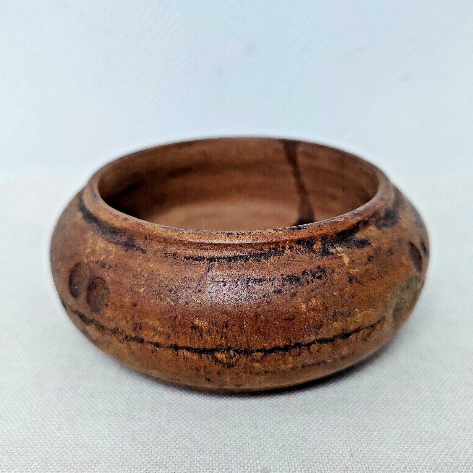 Antique Wood Bowl Vessel Primitive Carved Turned Farmhouse 18th 19th Century