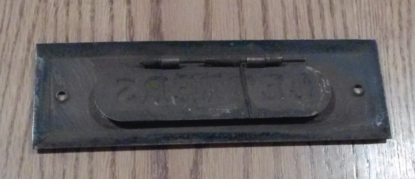 ANTIQUE BRONZE LETTER MAIL BOX SLOT PLATE HINGED HARDWARE 7″ X 2.25″