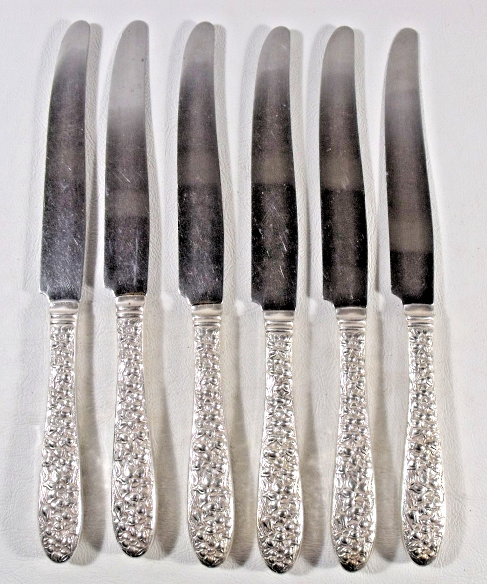 National Silverplate Flatware NARCISSUS 6 Dinner Knives