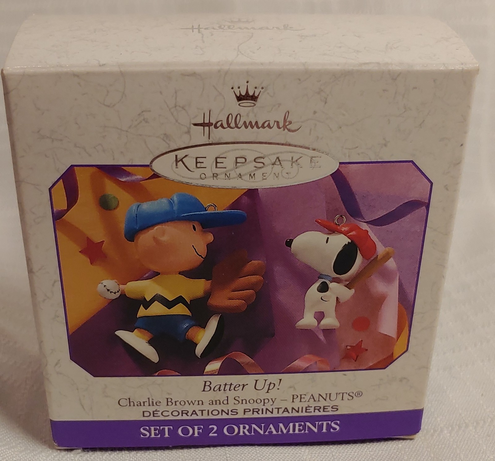 Hallmark Keepsake Ornament “Batter Up!” Charlie Brown and Snoopy 1999