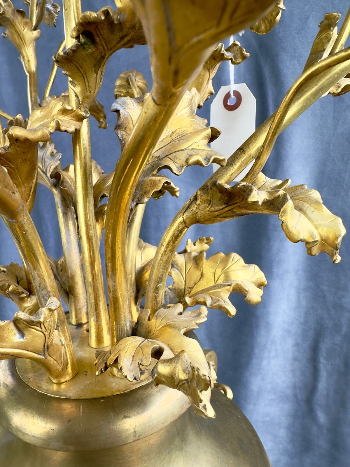 French Henry Dasson et Cie Gilt Bronze Seven-Light Poppy Candelabra 1885