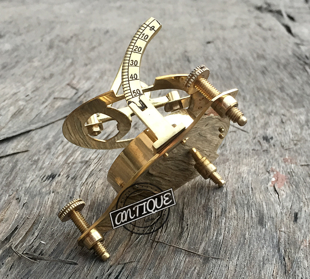 Vintage London west maritime antique SUNDIAL COMPASS brass nautical Christmas Gi