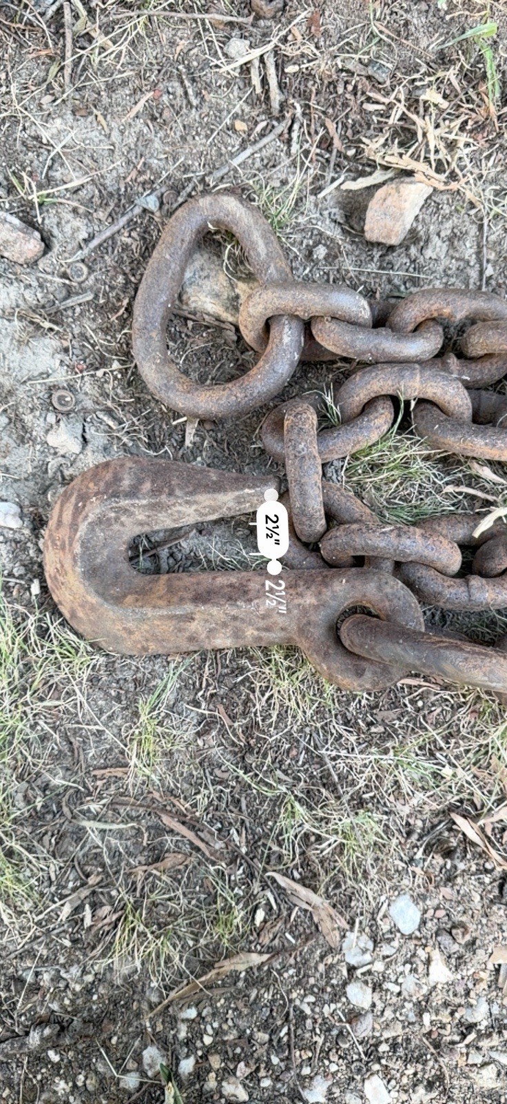 Antique Forged Iron Logging Chain w/ Hook – Heavy Industrial 15’10” Salvage