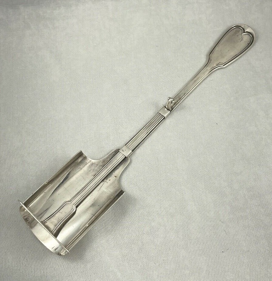 Great German? 13 Loth 812 Sterling Silver Large Moveable Cheese Scoop-10-Mono MD