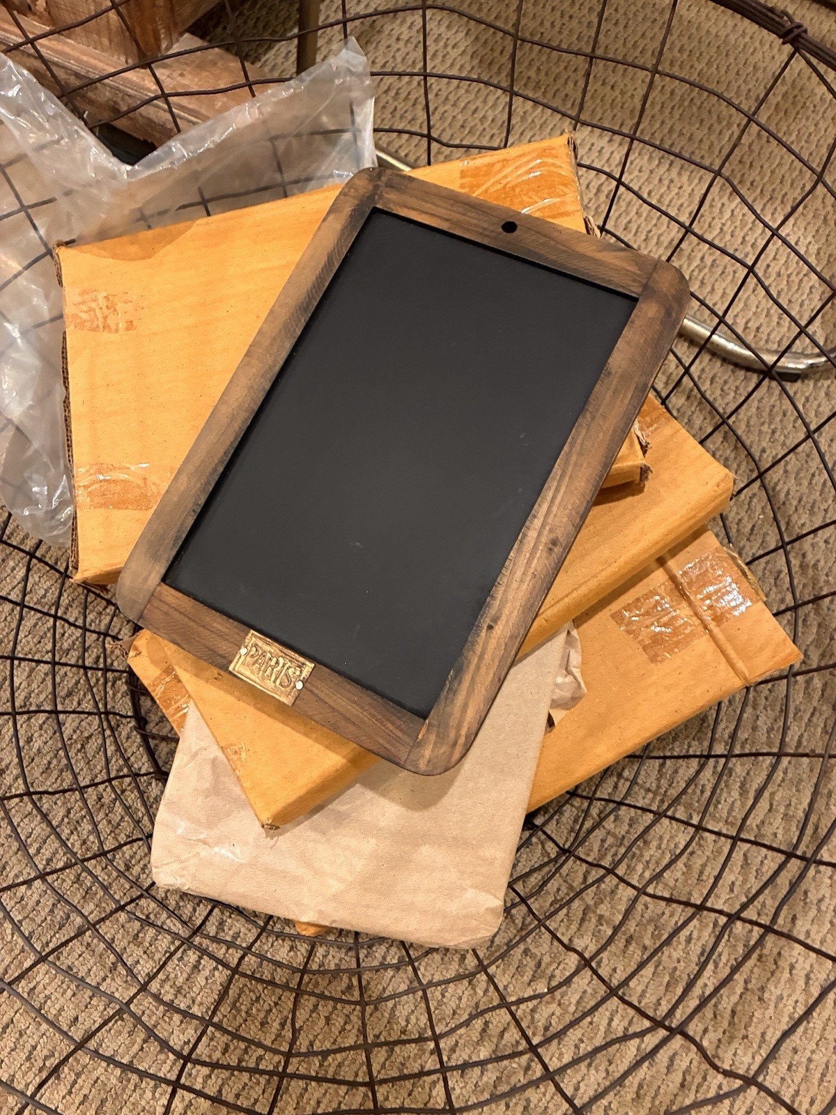 Rustic Brown Wood Frame Chalkboard Wall Hanging, Small Up to 14 in