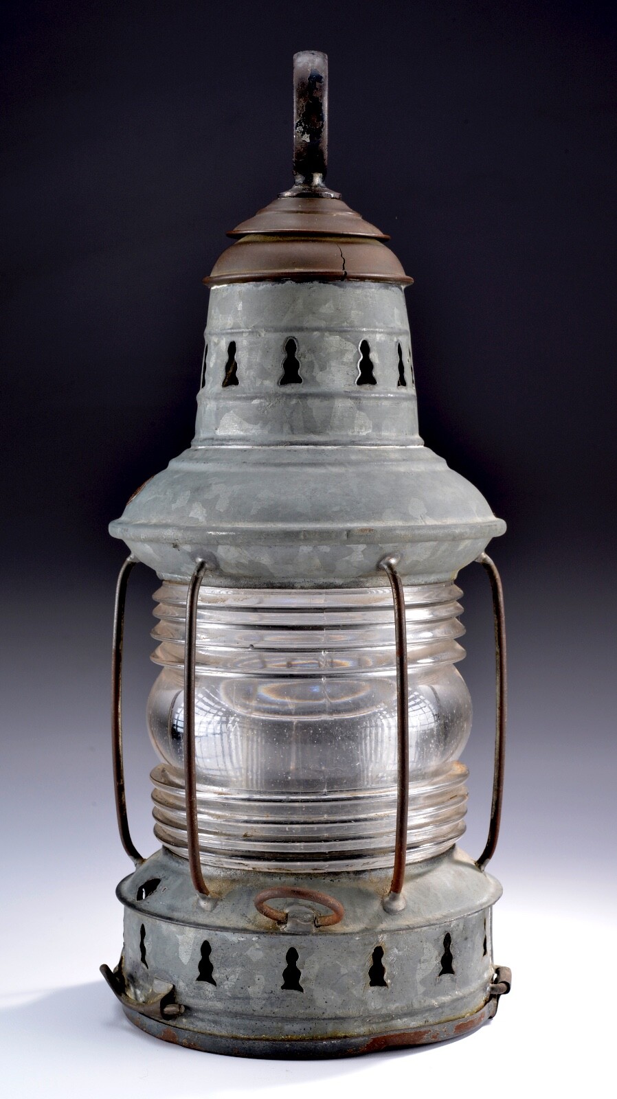 Maritime Ship Salvage Original MASTHEAD George B. Carpenter Kerosene Lamp