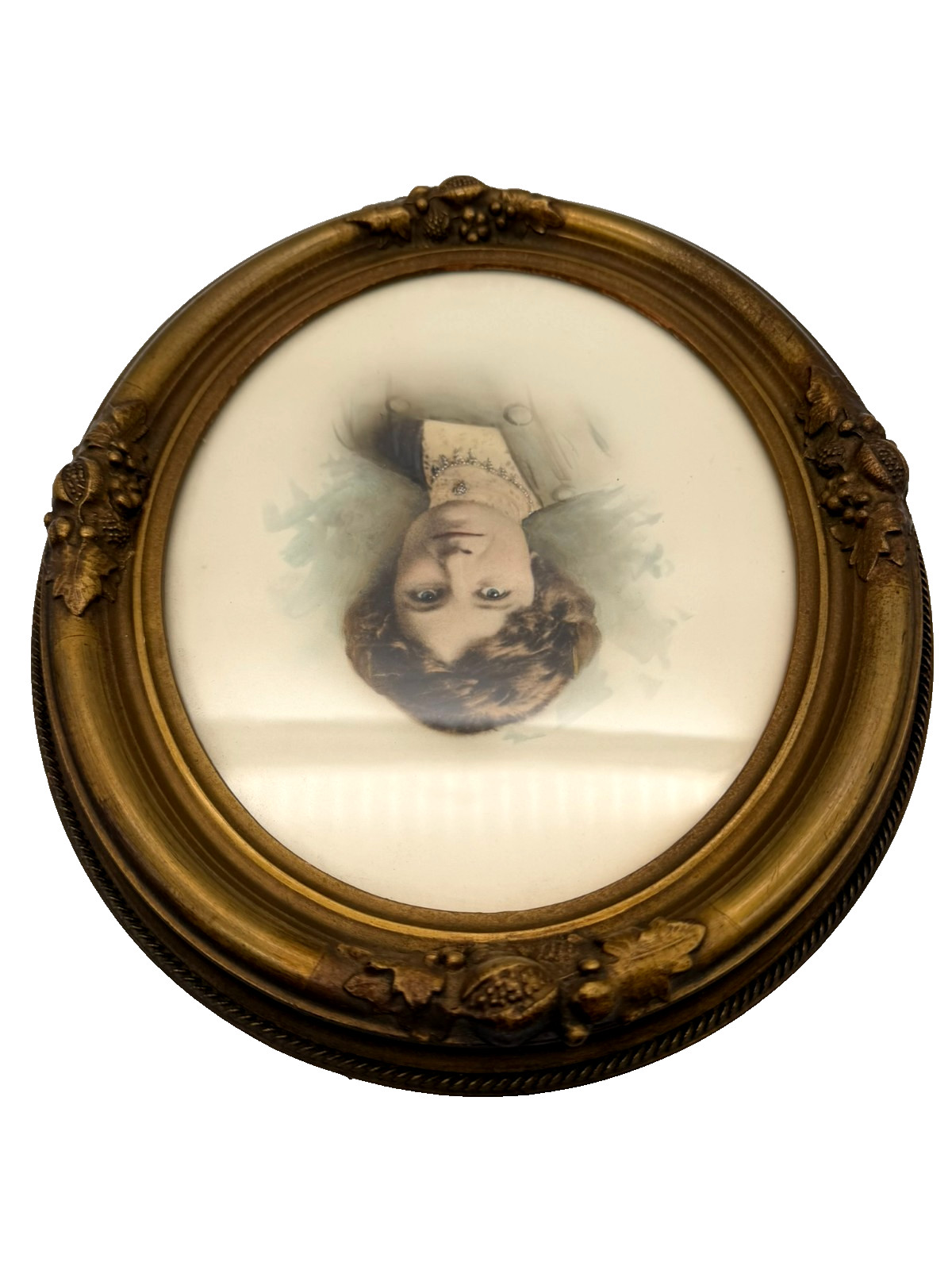 Oval Framed Hand Colored Antique Portrait circa 1890’s – 1910