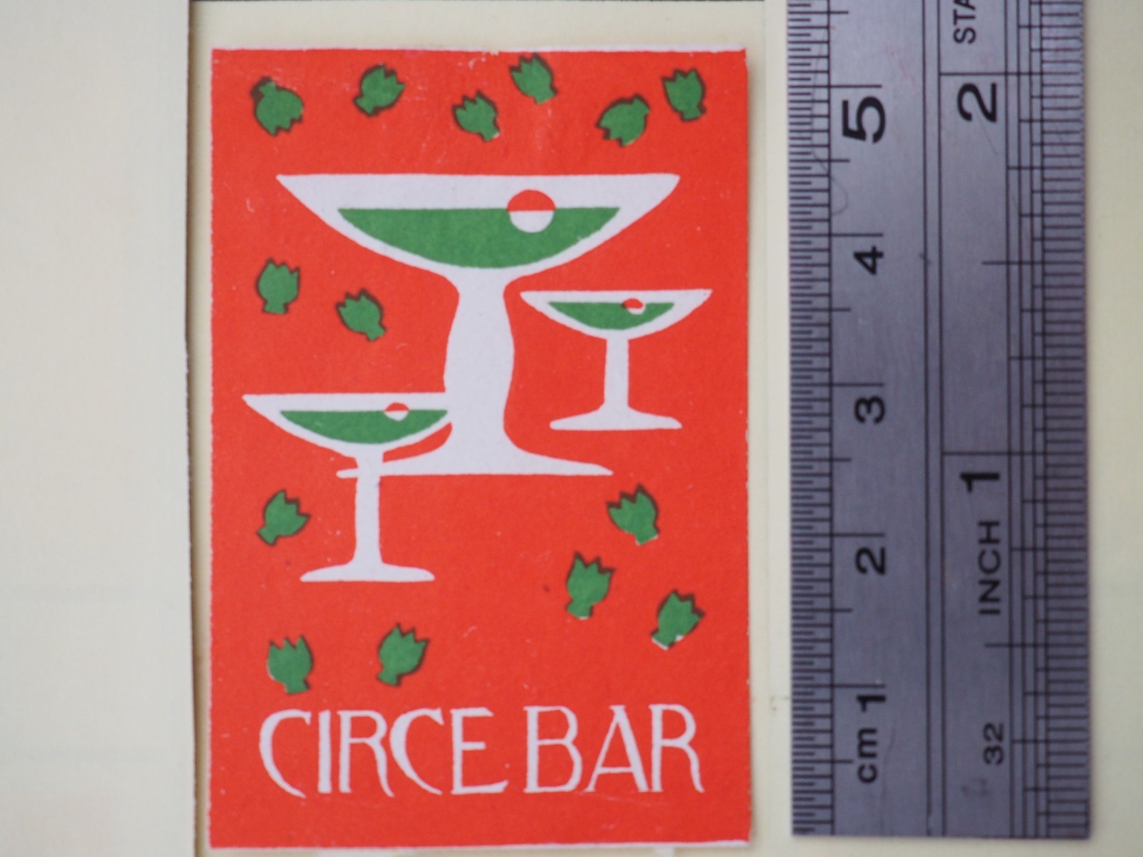 1950s-60s Japanese vintage match label “Circe Bar”, 16779