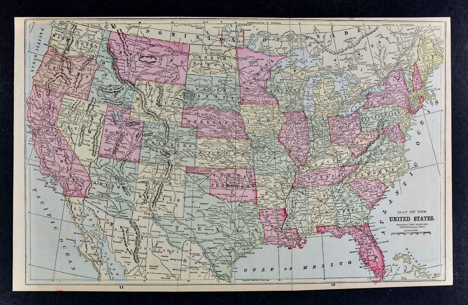 1892 Crowell Kirkpatrick United States America Indian Territory Oklahoma – Large