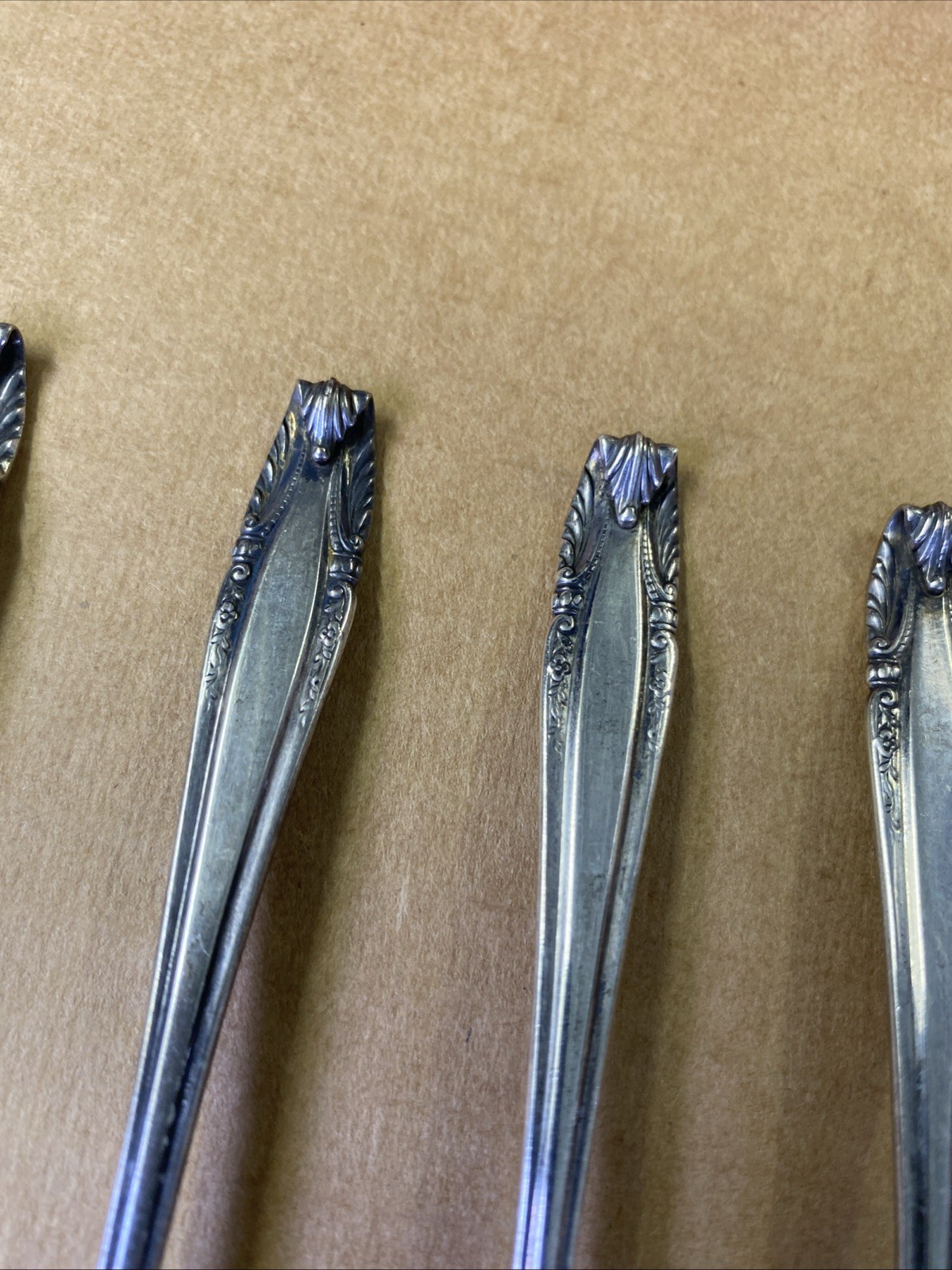 Stradivari by Wallace Sterling Silver Cocktail Fork Set 6 Pc 5 1/2″