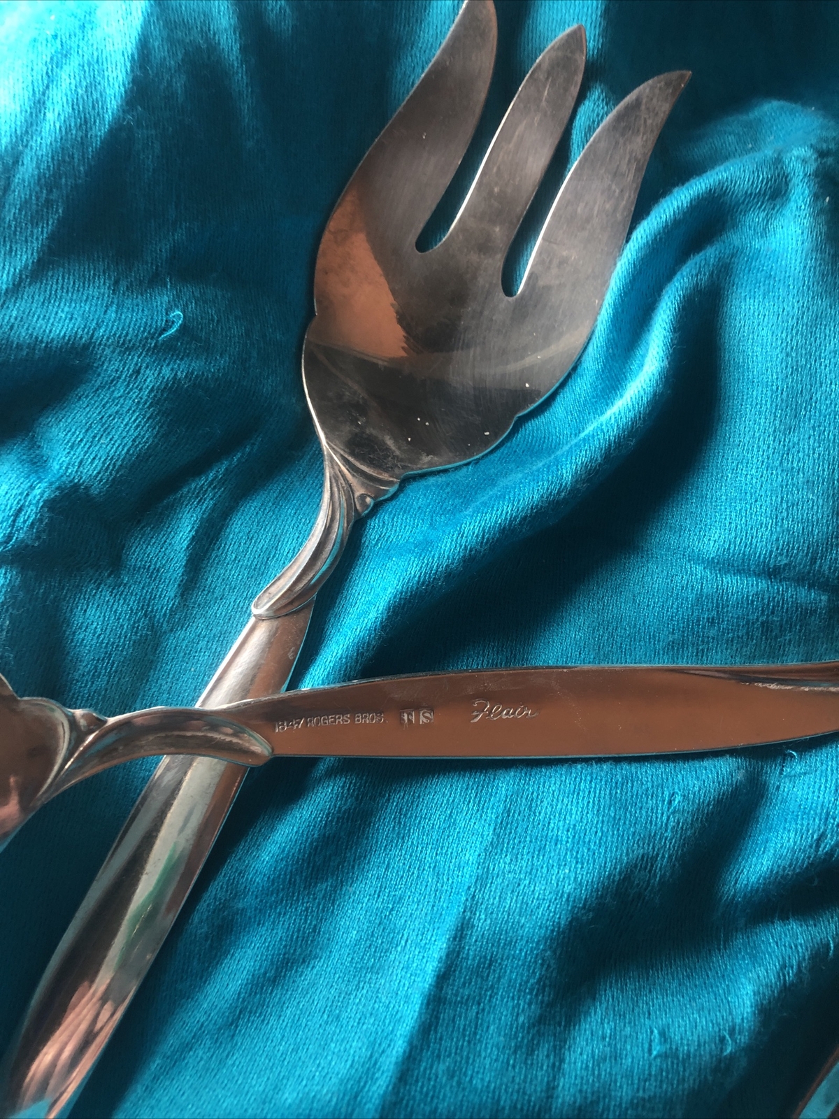3 PC MCM FLAIR Cold Meat Fork Berry Casserole Serving Spoon Community Oneida