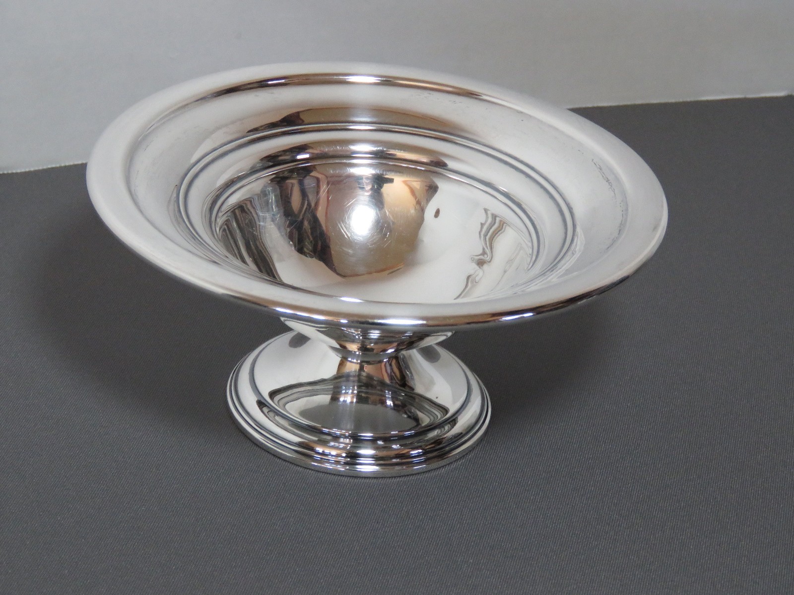 Antique La Pierre STERLING .925 Pattern 47 Plain 6 inch Round Compote Weighted
