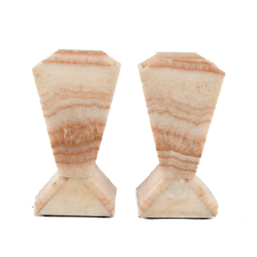 Matched Pair of Art Deco Garnitures