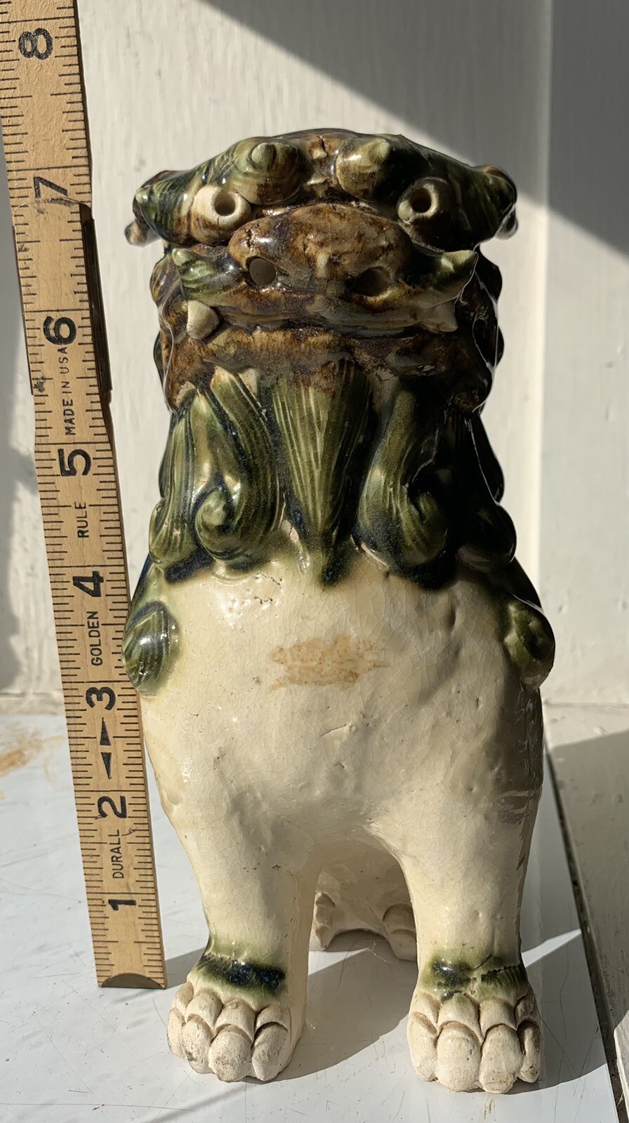 Vintage Stare Down Chinese Foo Dog Lion Guardian Look into My Eyes… Closer…yes.