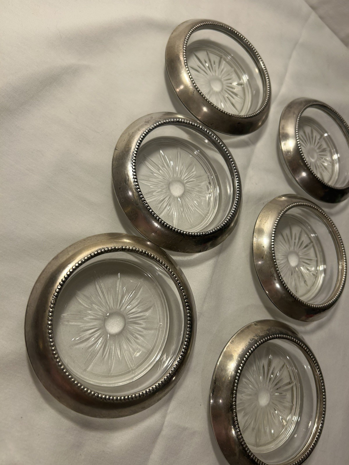 Frank M Whiting Sterling Coasters Set of 6