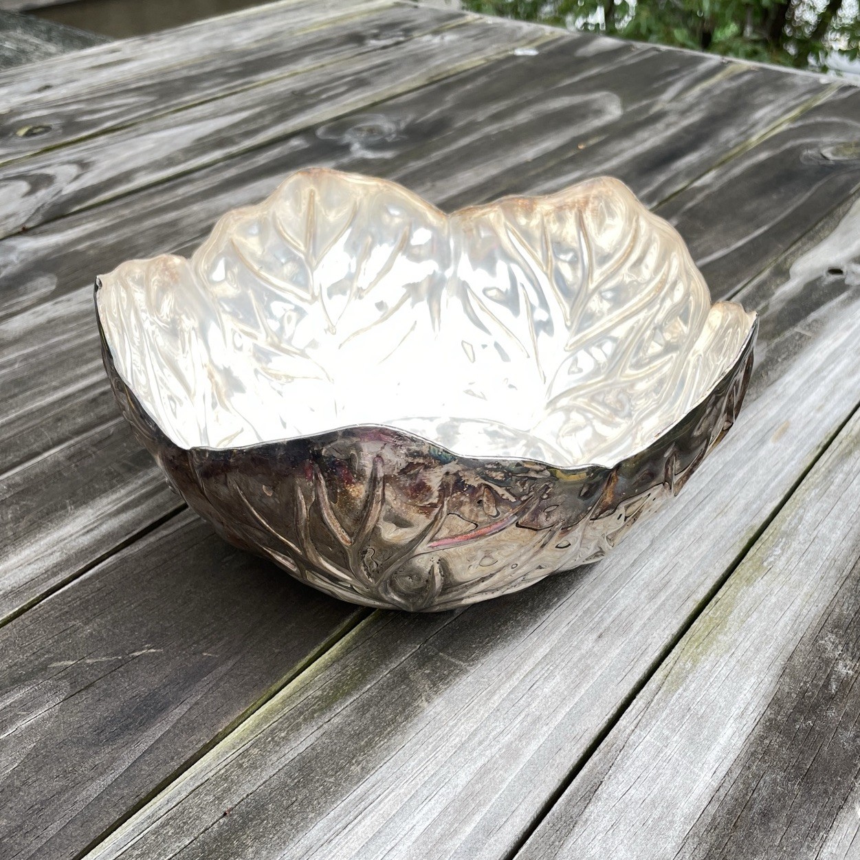 Teghini Firenze Silverplate Bowl – NO Glass Insert – Stamped Italy