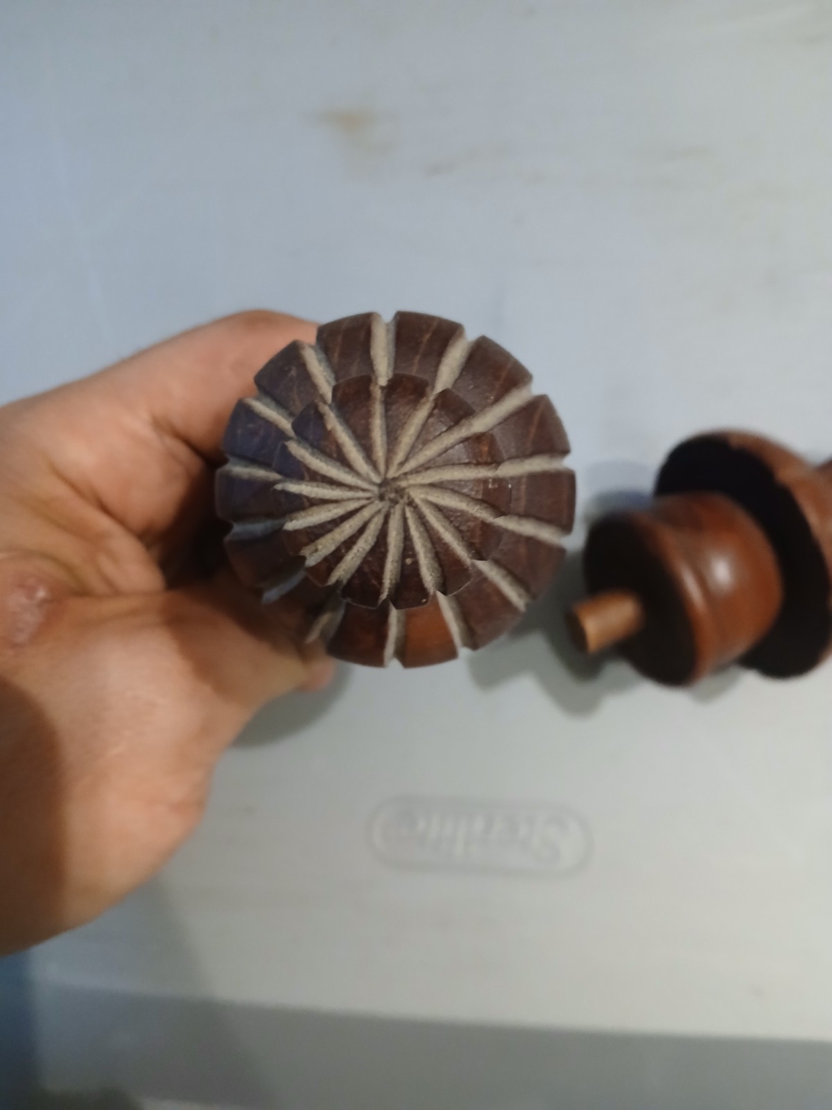 Antique Decorative Wooden Pieces Set Of 2
