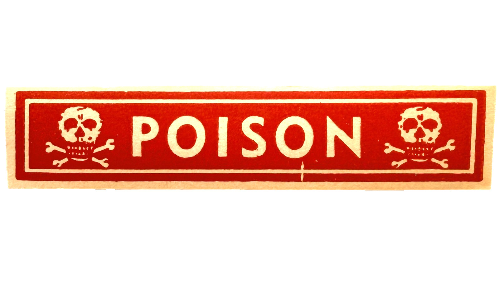 1930s Poison Bottle Miniature Medical NOS Label Unused Apothecary Skull Antique
