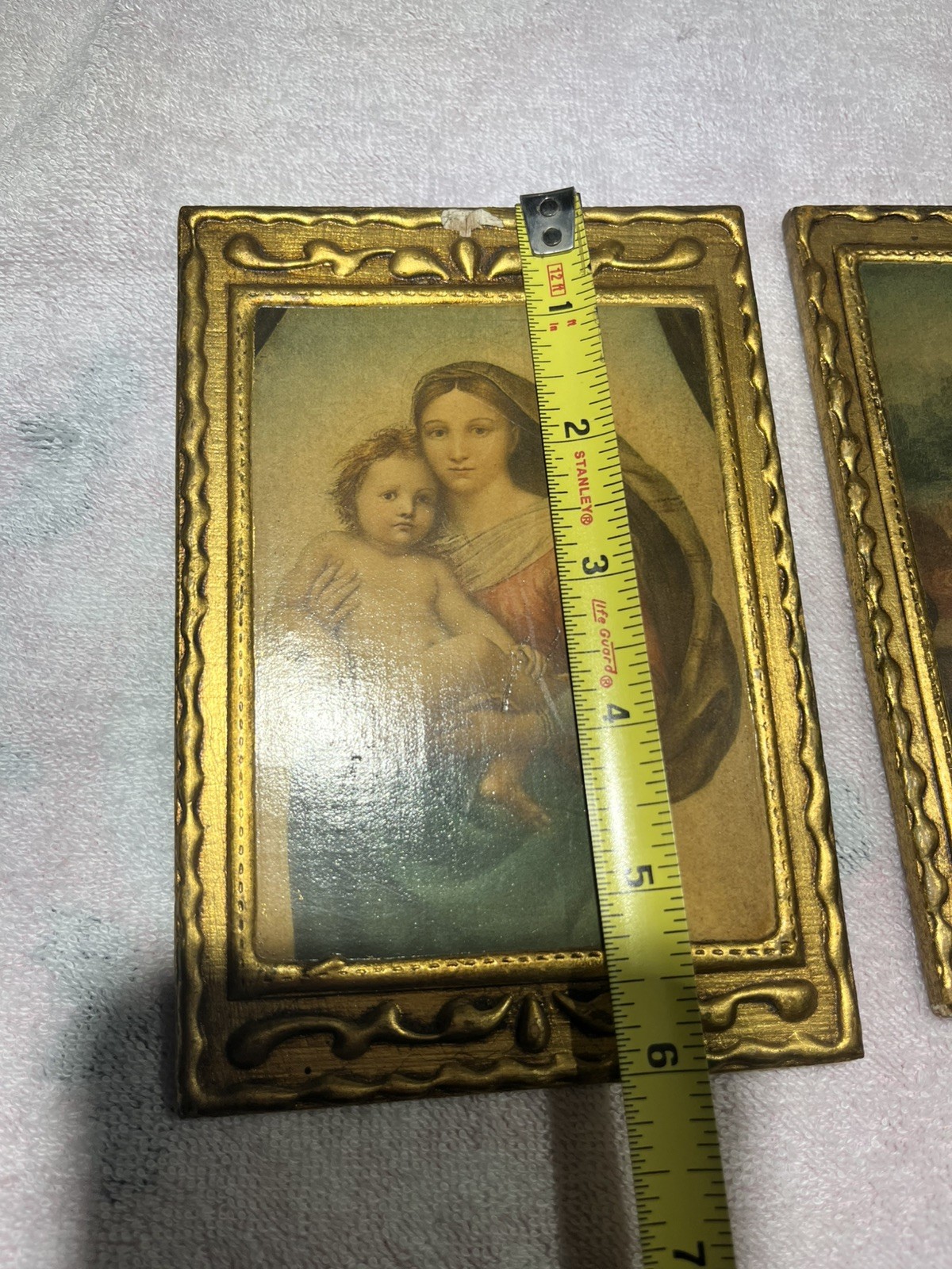 Mona Lisa Lot Of 2 plaques Gold Wood Very Rare Unique!! By Ugo Reghini