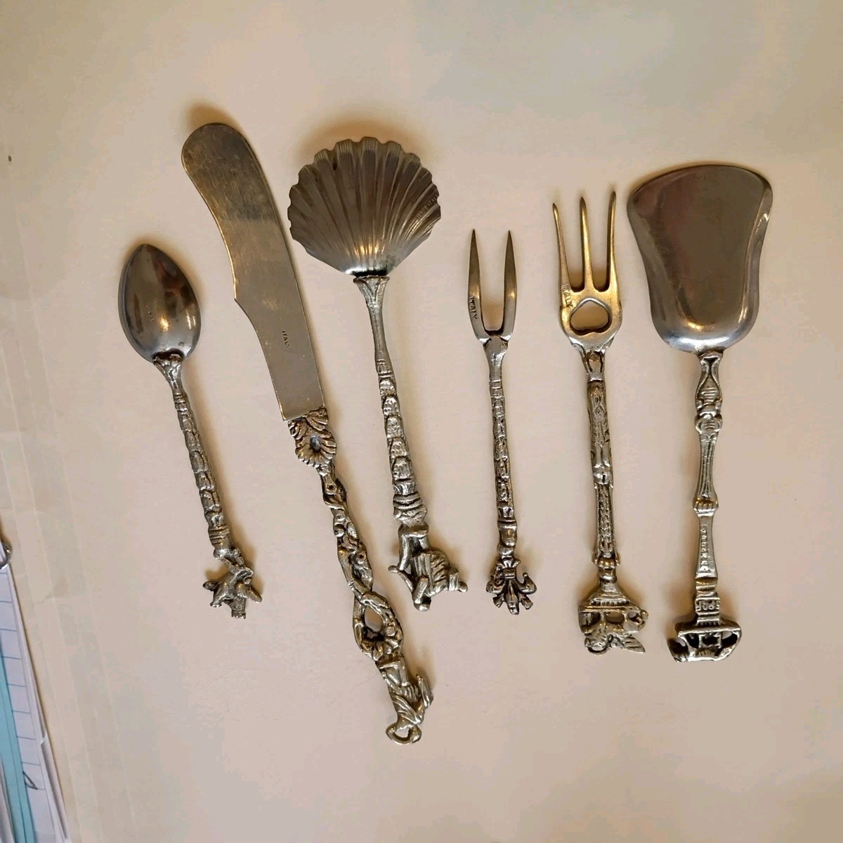 Italy Miniature Silverware Ornate Vintage Unique Serving Pieces Intricate