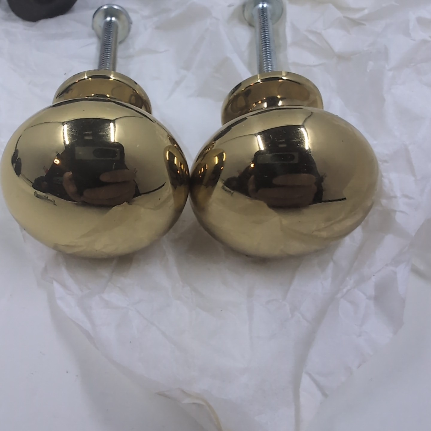 Vintage Brass Drawer Pulls Bronze MCM Lot Of 9 Antique Great Condition Made USA