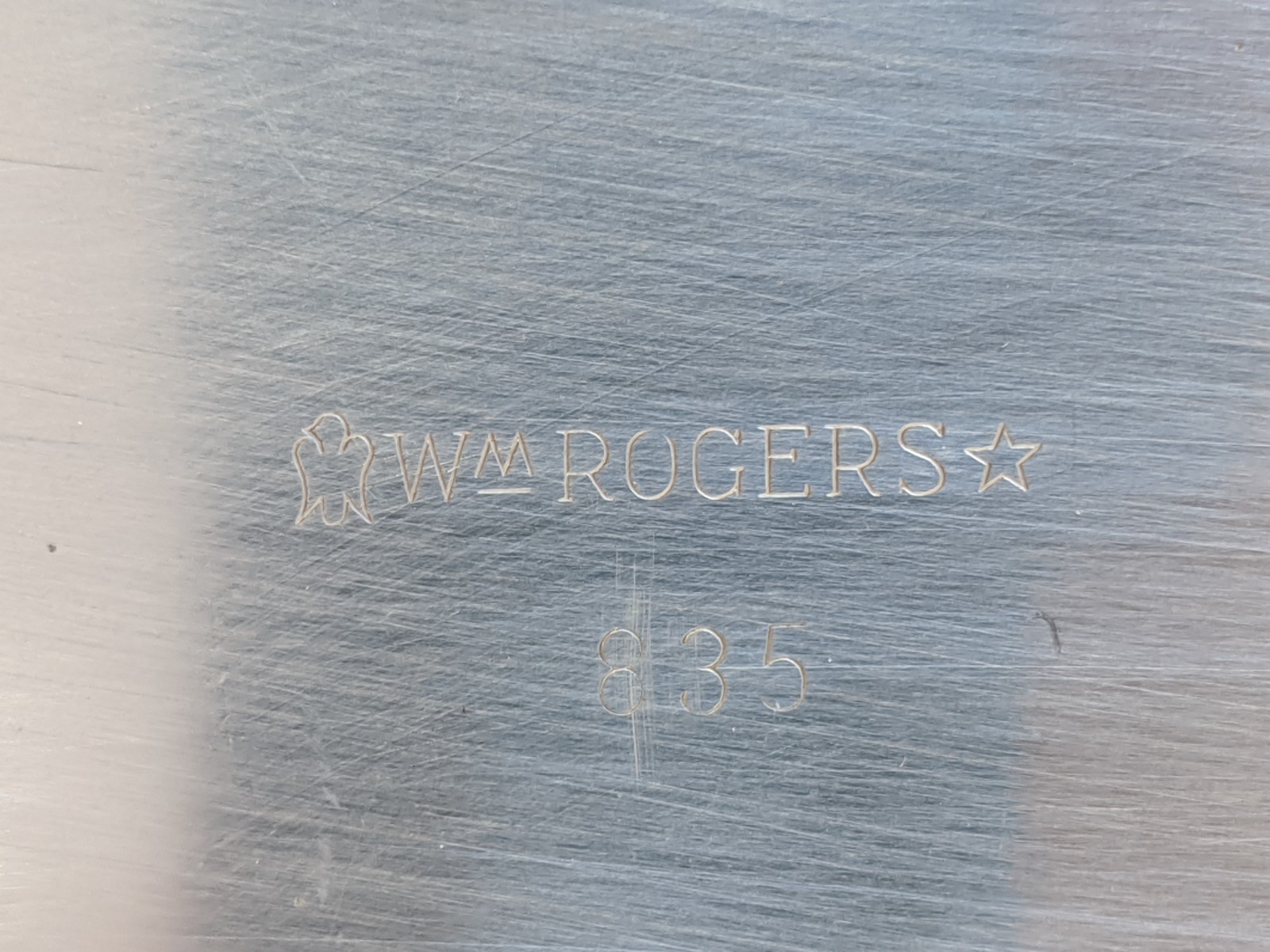 Wm. Rogers & Son 835 Silverplate 12″ Bowl Pierced/Lattice Band Rope-style Border