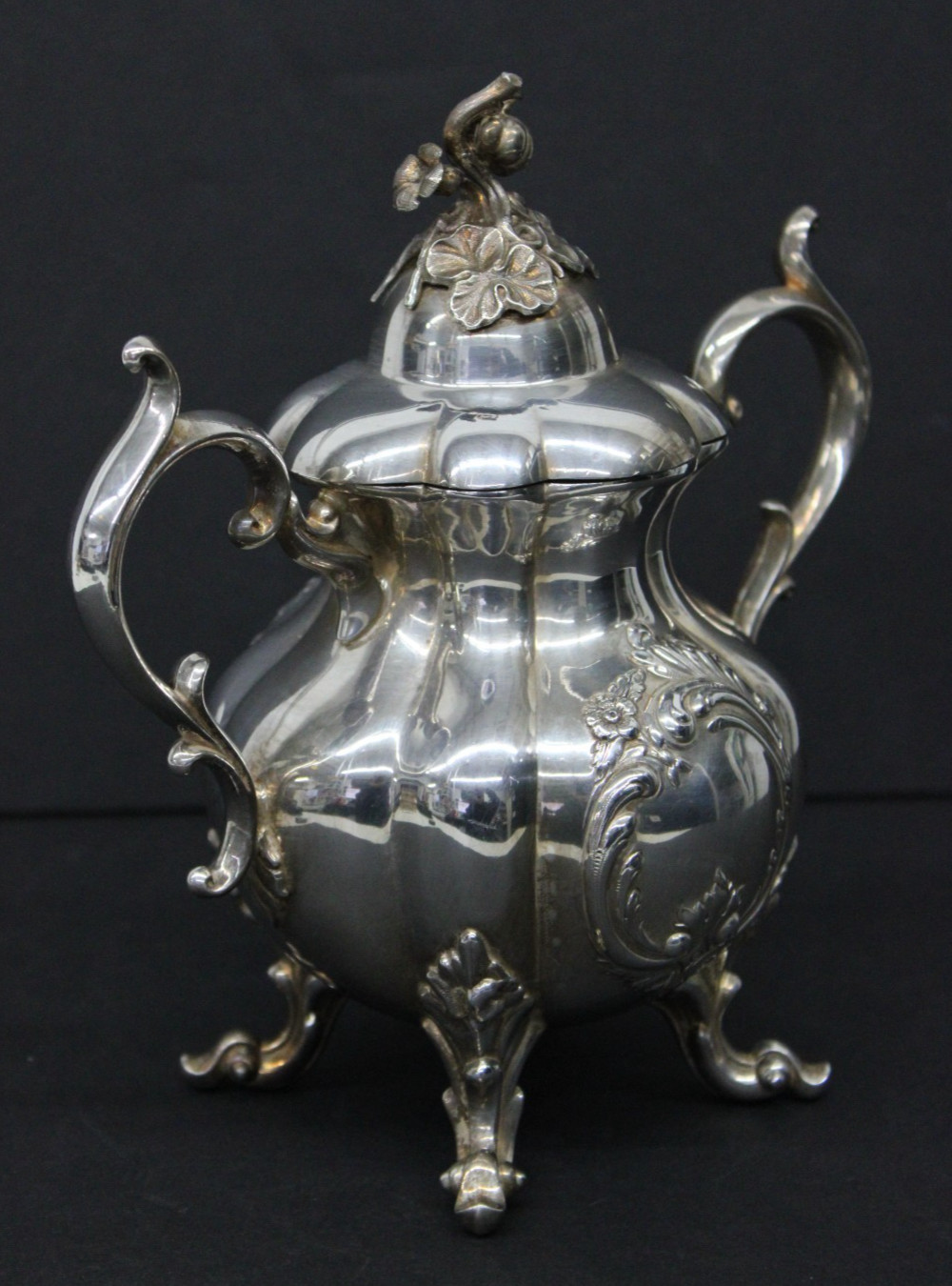 Vtg Reed & Barton Winthrop Shield Silverplate Footed Sugar Bowl Pumpkin 1795E