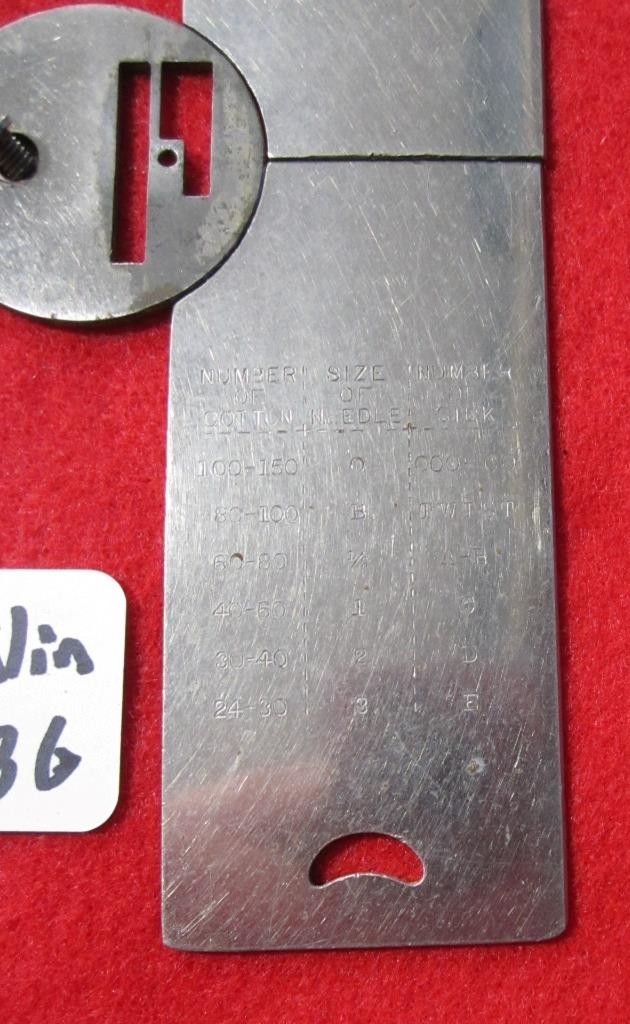 VINTAGE FRANKLIN TREADLE SEWING MACHINE SLIDES & NEEDLE PLATE