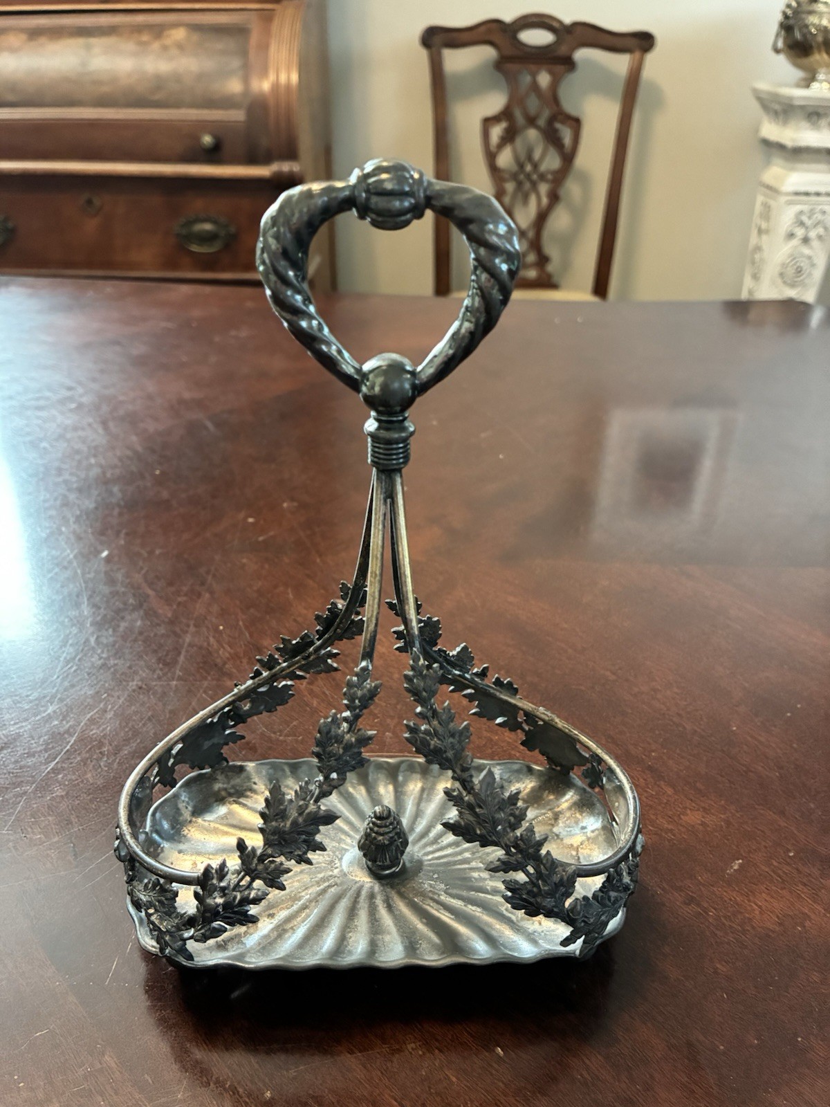 Antique Victorian SIMPSON & Co. Quadruple Plate Oil and Vinegar Cruet Holder