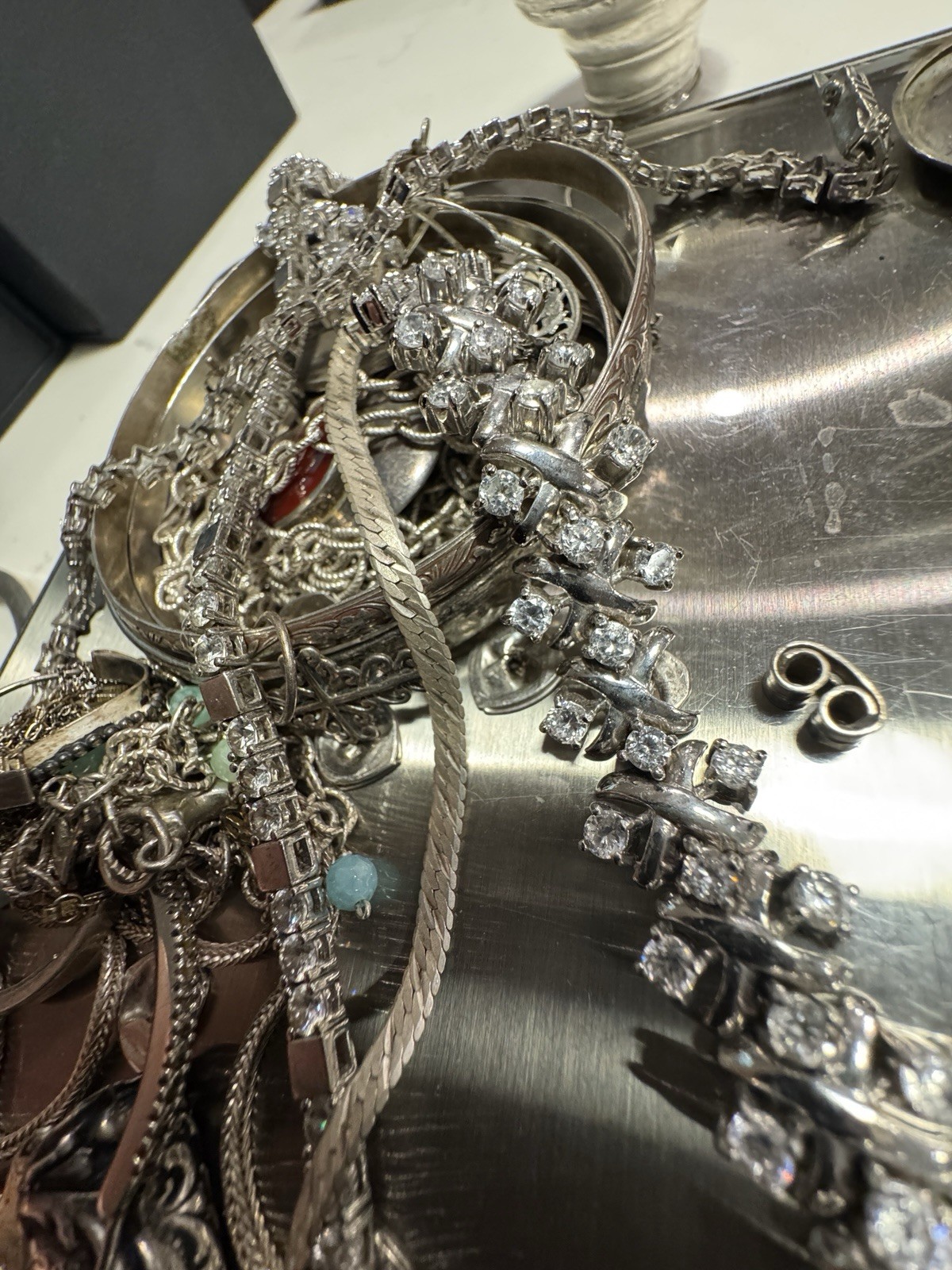 277g Scrap Silver Lot – 267g 925 Sterling / 9.5g 800 – Repair, Scrap, etc