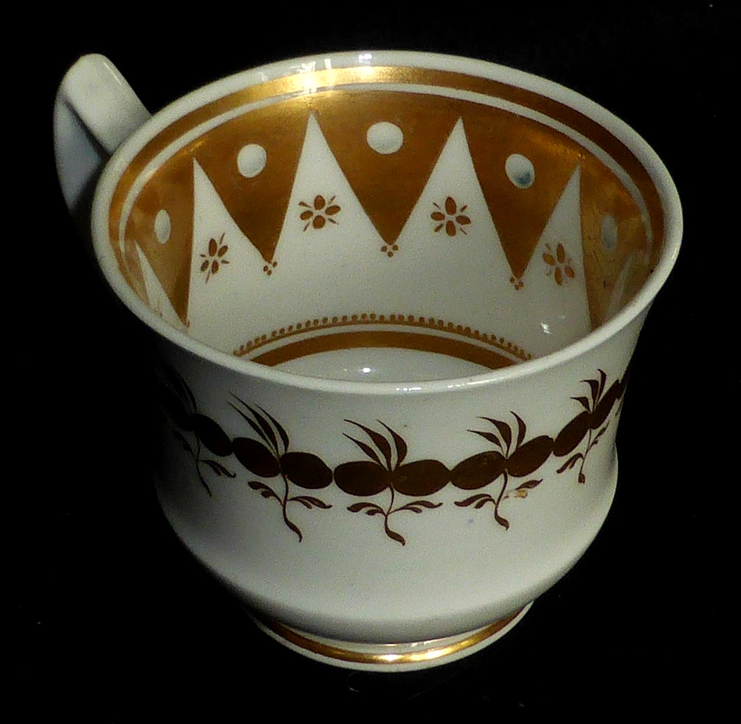 Rare Antique Georgian Spode Etruscan Coffee Can or Cup, Pattern 2784, c1820