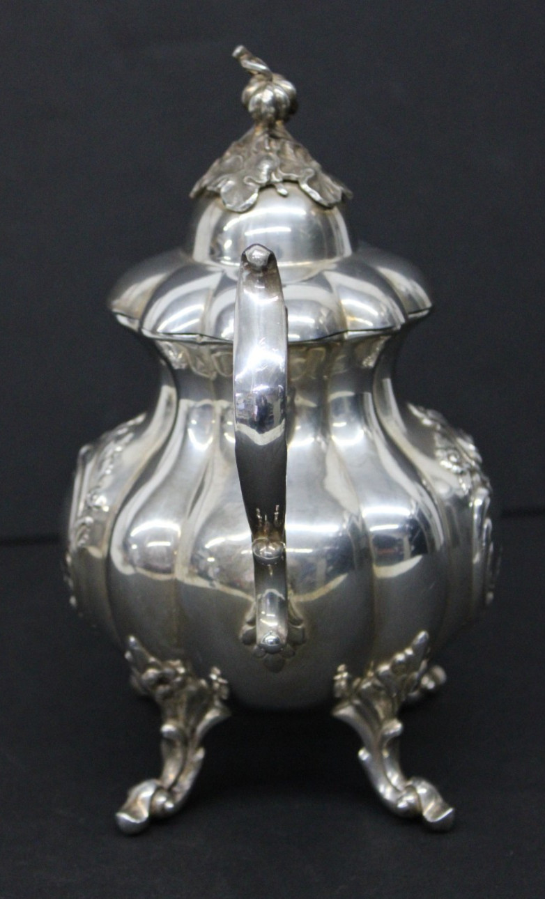 Vtg Reed & Barton Winthrop Shield Silverplate Footed Sugar Bowl Pumpkin 1795E