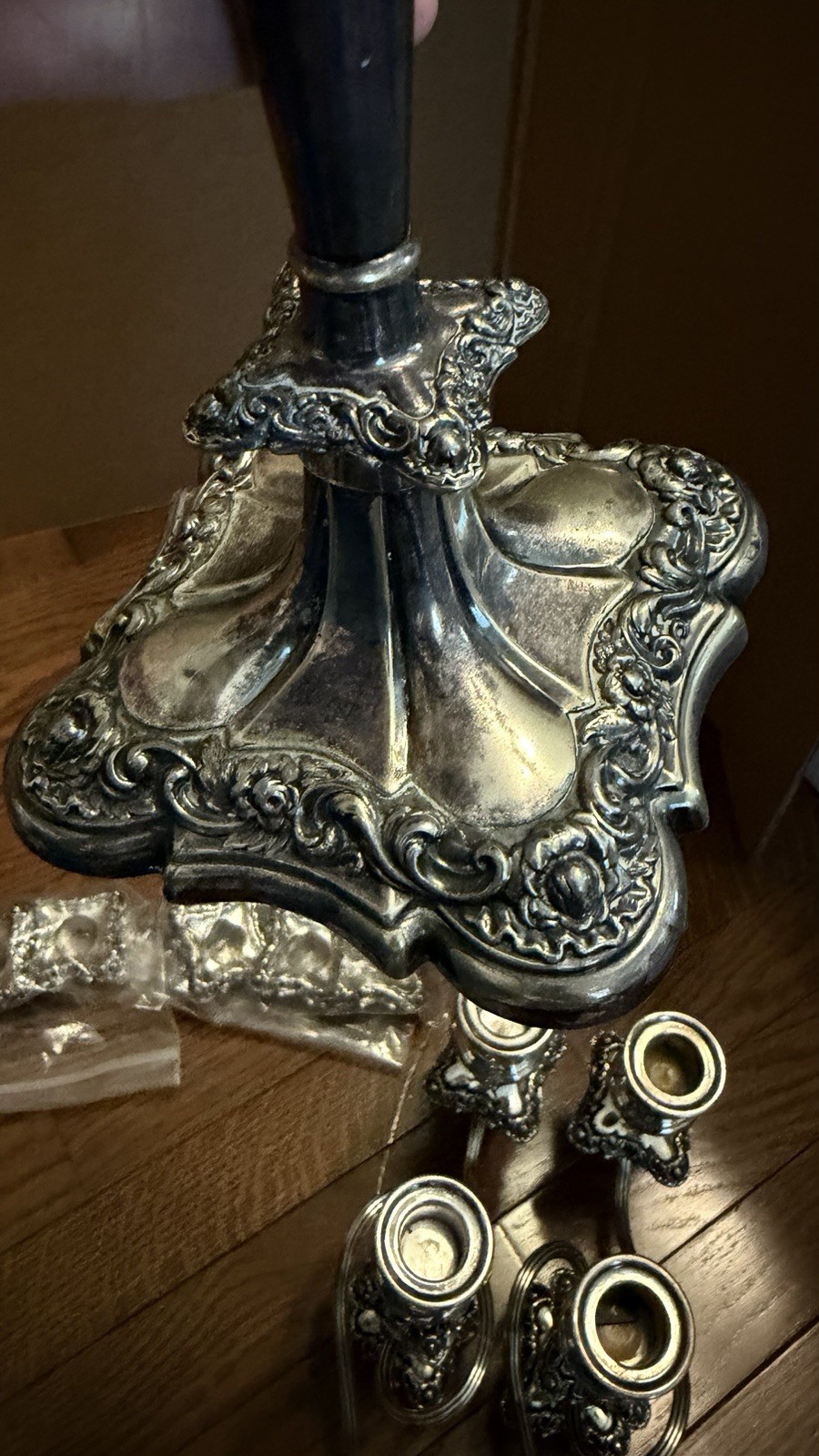 wow Antique Gorham Silver Plate Candlestick Candelabra Convertible Pattern 20702