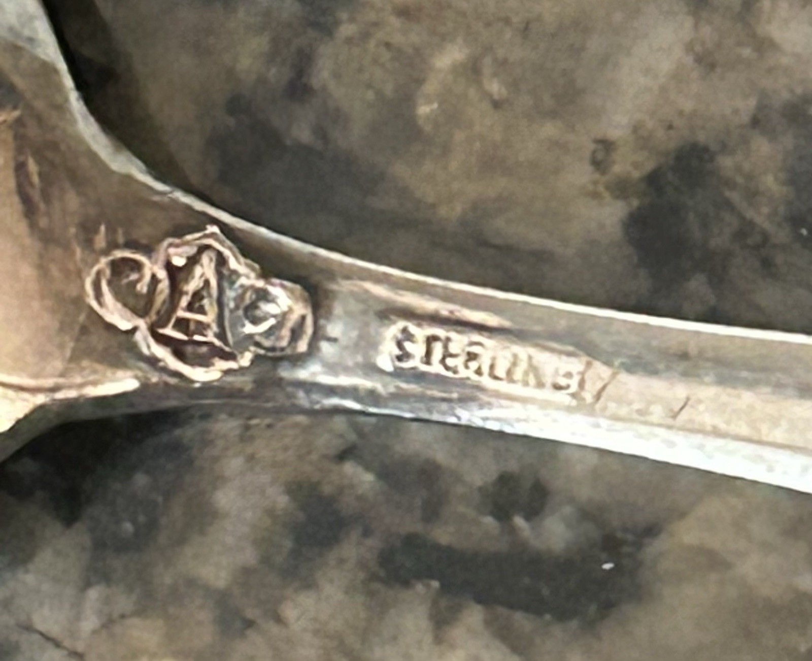 (1) Alvin Sterling Antique Pattern Salt Spoon 6 Available 2.5” L