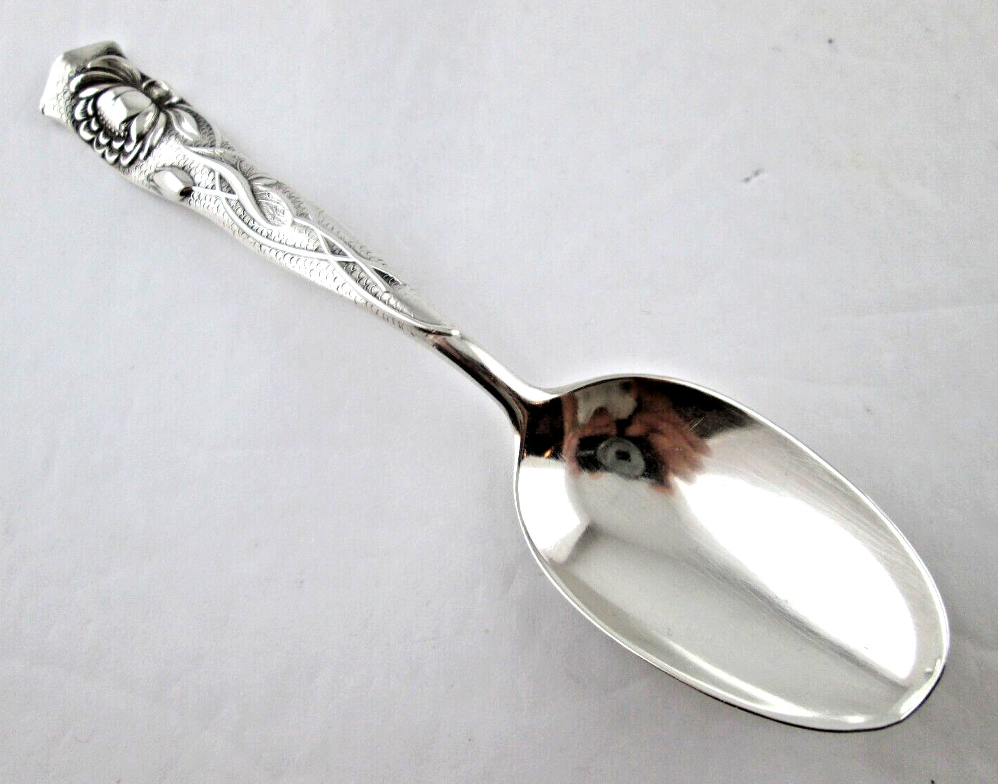 FLORA by Shiebler Sterling Silver Teaspoon # 9 5 5/8″
