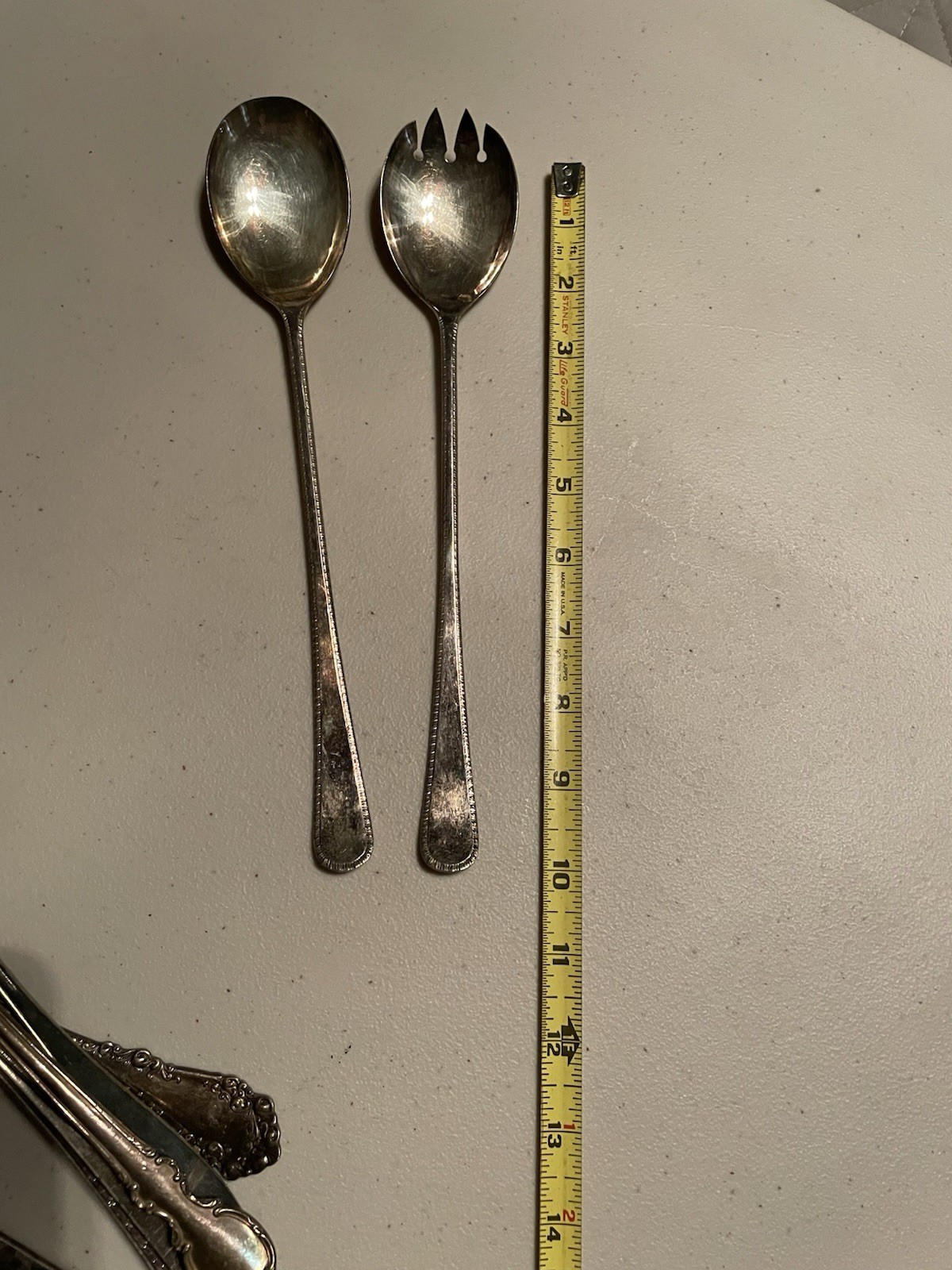 Antique Large Spoons Lot Of 8 Pieces