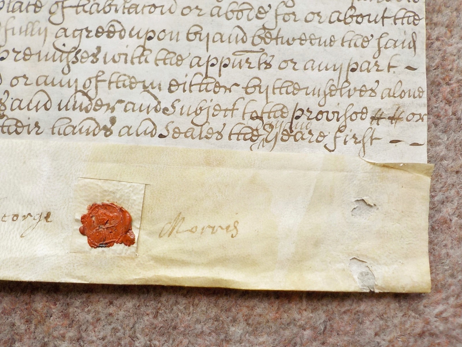 1703 Colsterworth Vellum Marriage Settlement Indenture Newton Annis family