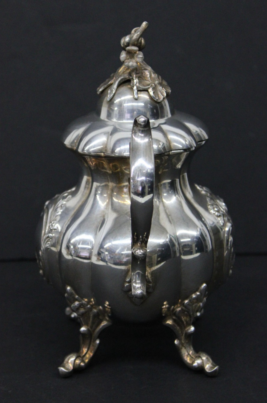Vtg Reed & Barton Winthrop Shield Silverplate Footed Sugar Bowl Pumpkin 1795E