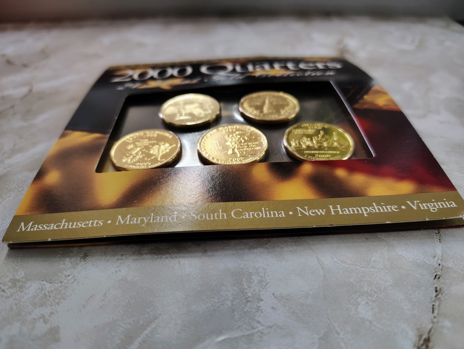 2000 24 KARAT GOLD COLLECTION UNCIRCULATED QUARTERS SetOf5+ HISTORY~SPECIAL LTED