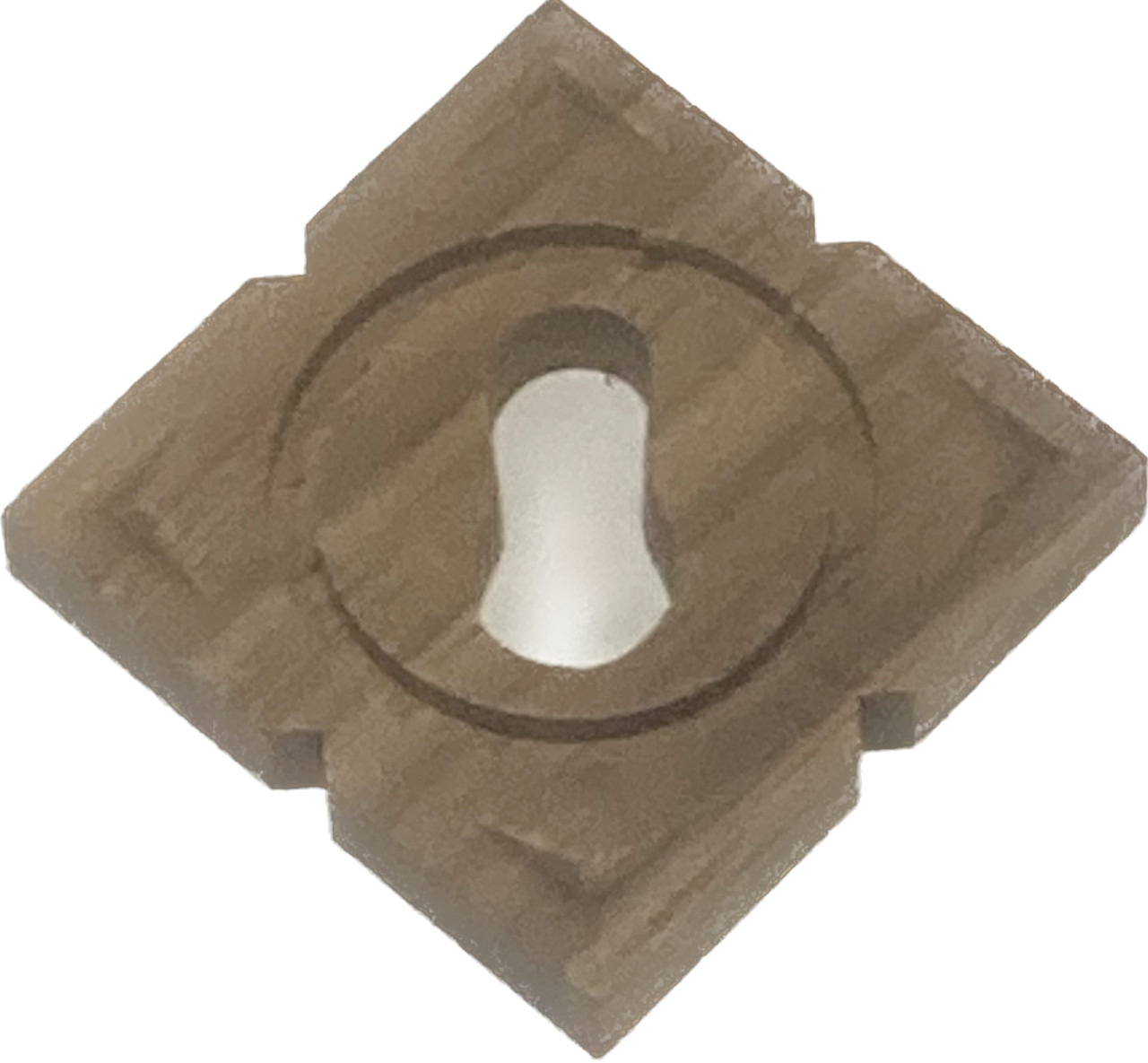 Victorian Eastlake Style Walnut Wood Key Hole Cover, Escutcheon, 1 3/4″