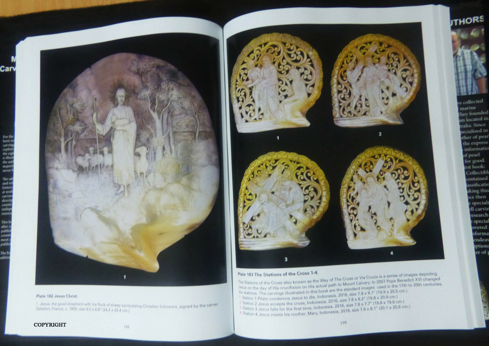 IMPORTANT REFERENCE BOOK : MOTHER OF PEARL CARVINGS OF THE WORLD BY M & D MEYER