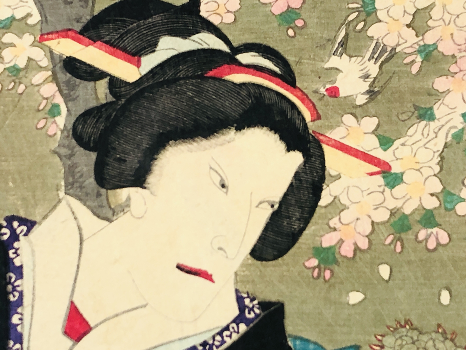 Y7101 WOODBLOCK PRINT Chikashige triptych Kabuki Japan Ukiyoe antique art decor