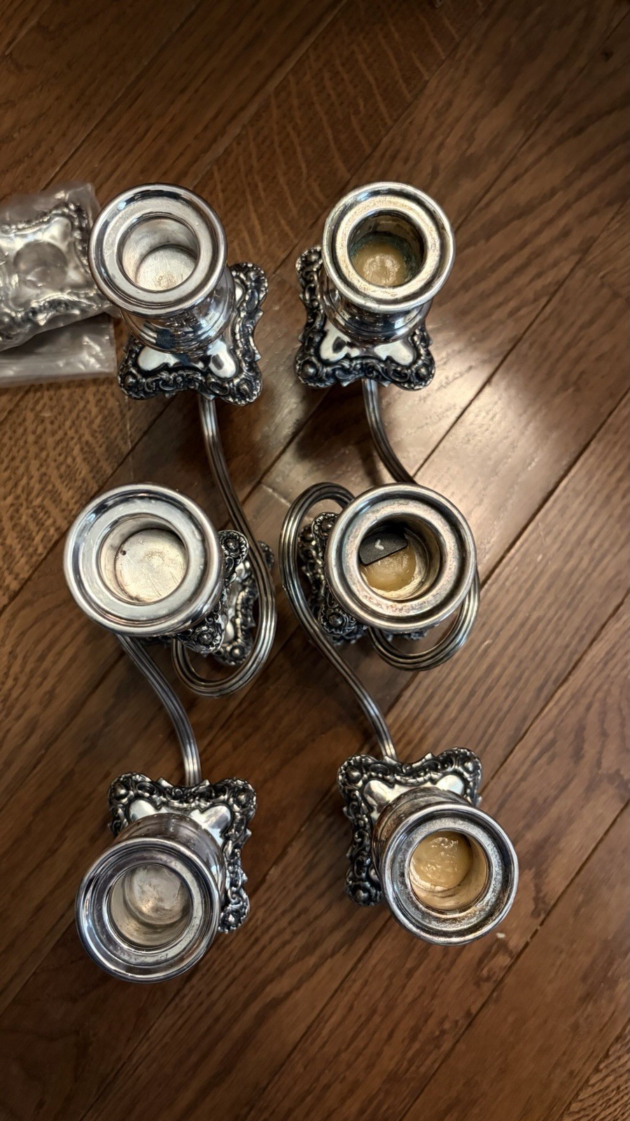 wow Antique Gorham Silver Plate Candlestick Candelabra Convertible Pattern 20702