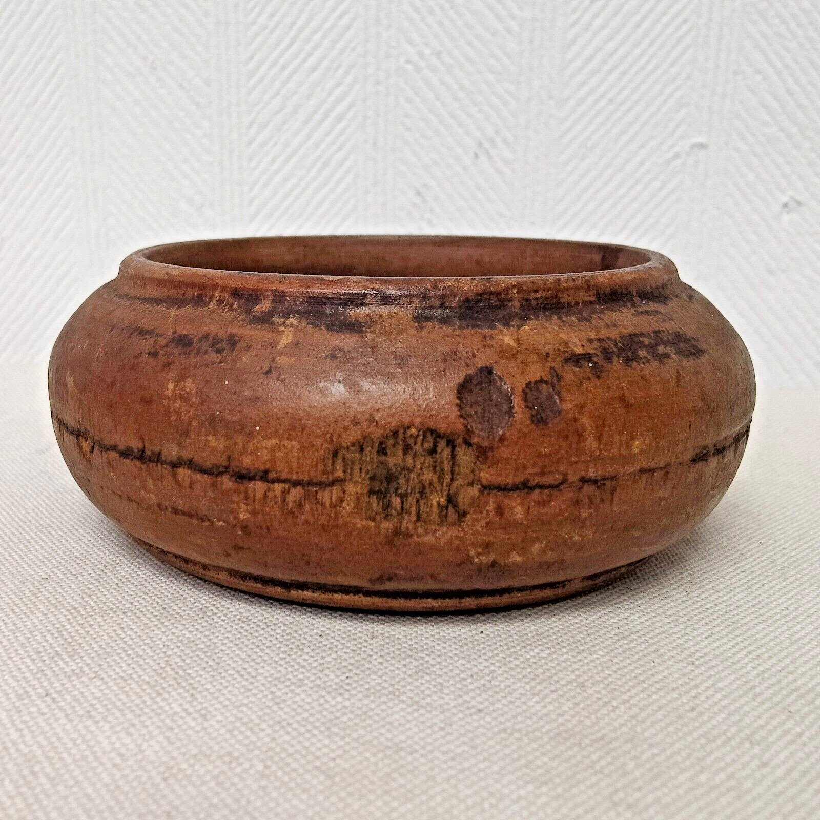 Antique Wood Bowl Vessel Primitive Carved Turned Farmhouse 18th 19th Century