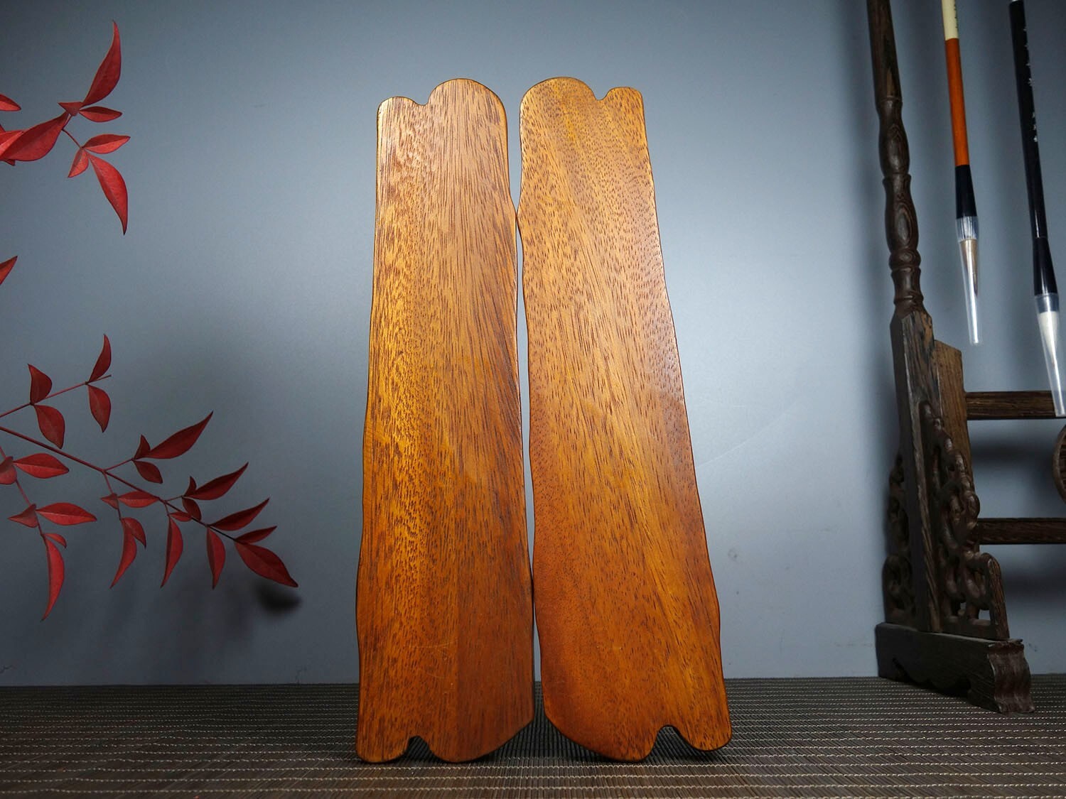 Old Tibetan Rosewood Carving Bamboo Weighing Scale Rising Step By Step Decor
