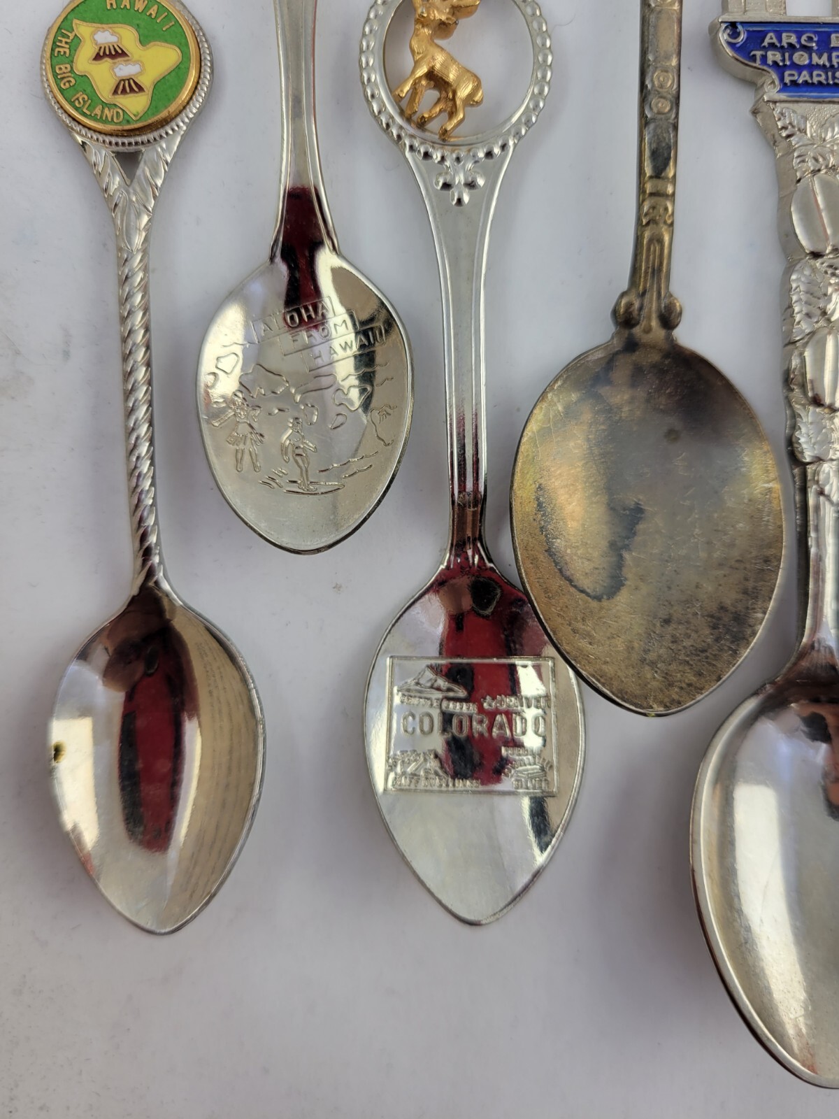 17pc Set of Vintage Souvenir Spoons Germany, Arizona, London, Vegas, Paris