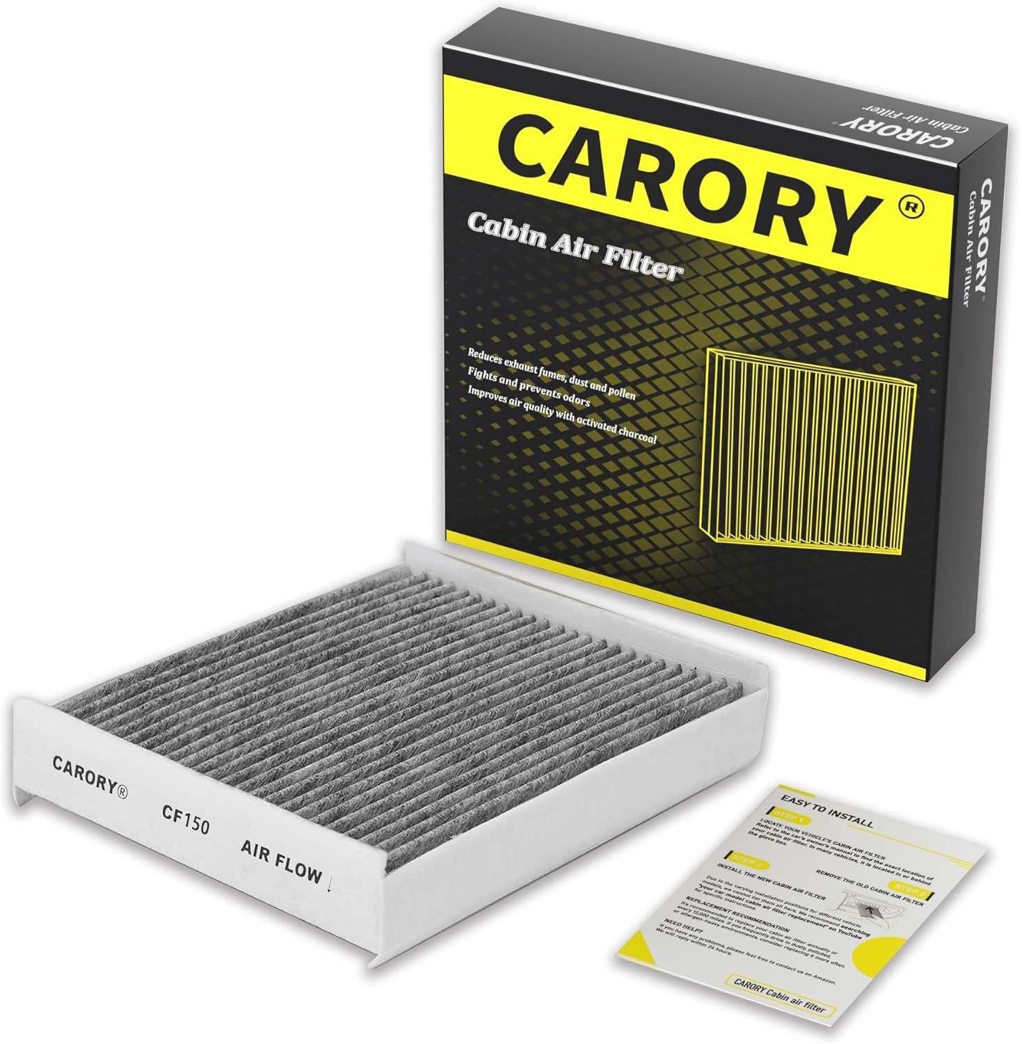Cabin Air Filter w/Activated Carbon for Ford F-150 2015–2024, Expedition 2018?