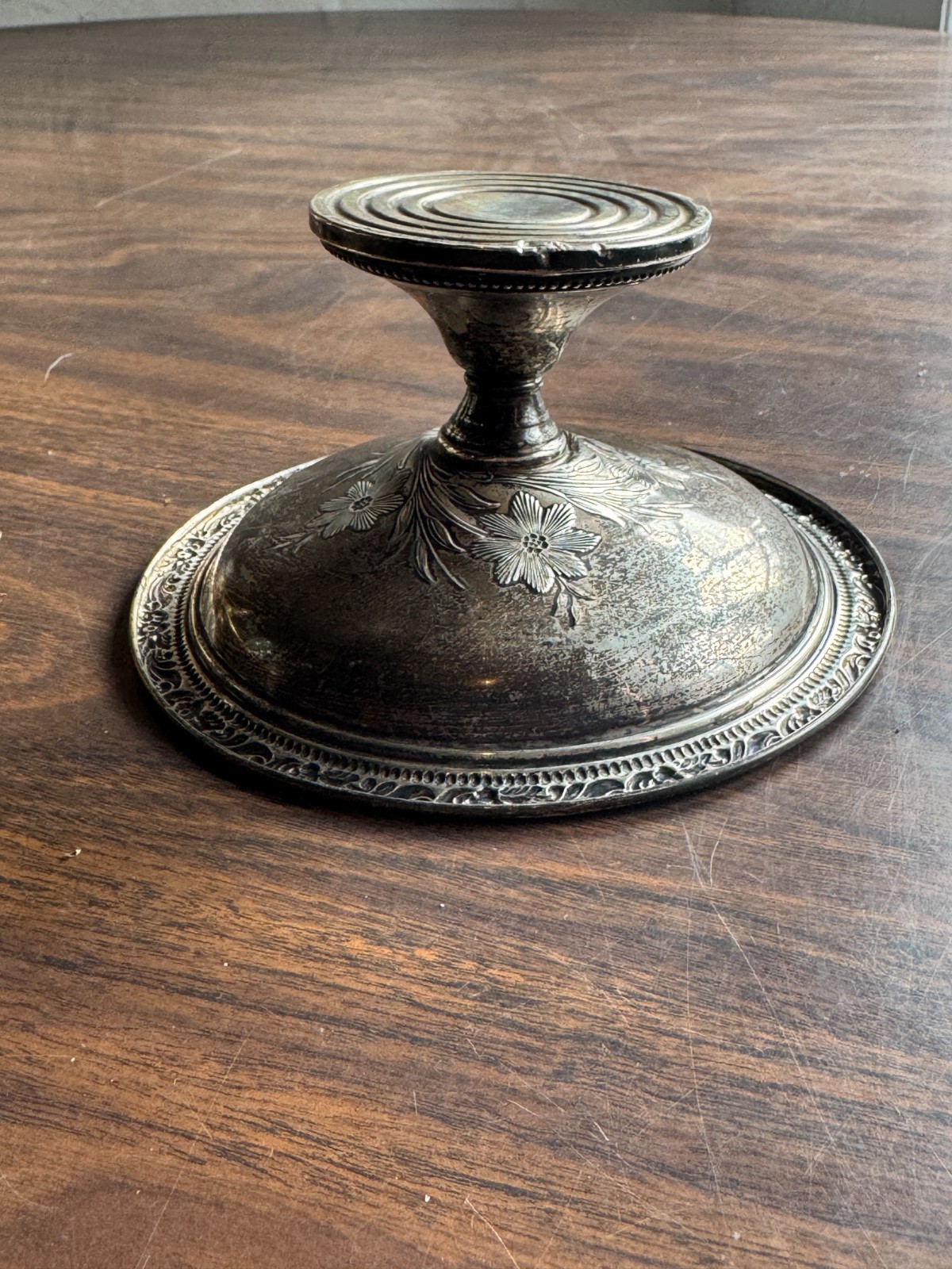 sterling by Frank M Whiting company reinforced with cement compote / dish