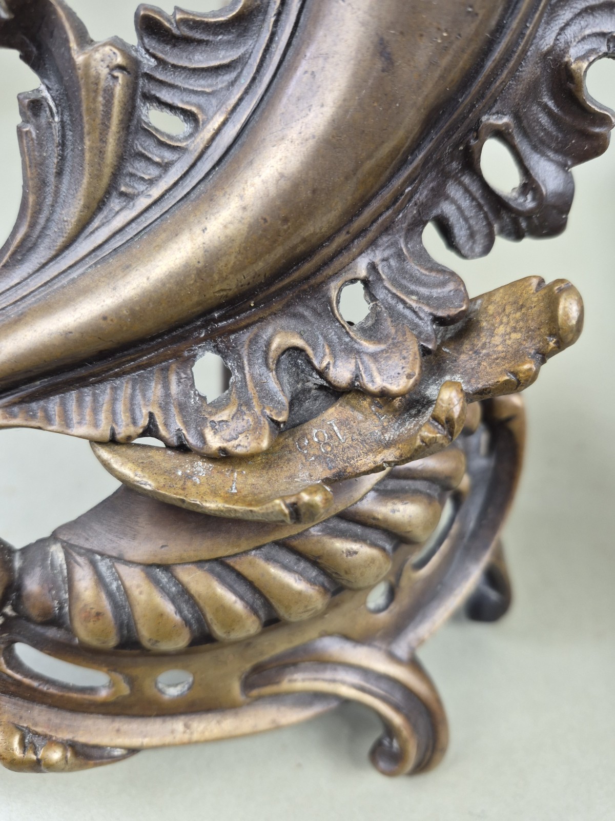 Antique FRENCH ROCOCO BRONZE Fireplace Andirons BAROQUE Fire Dogs Estate Luxury